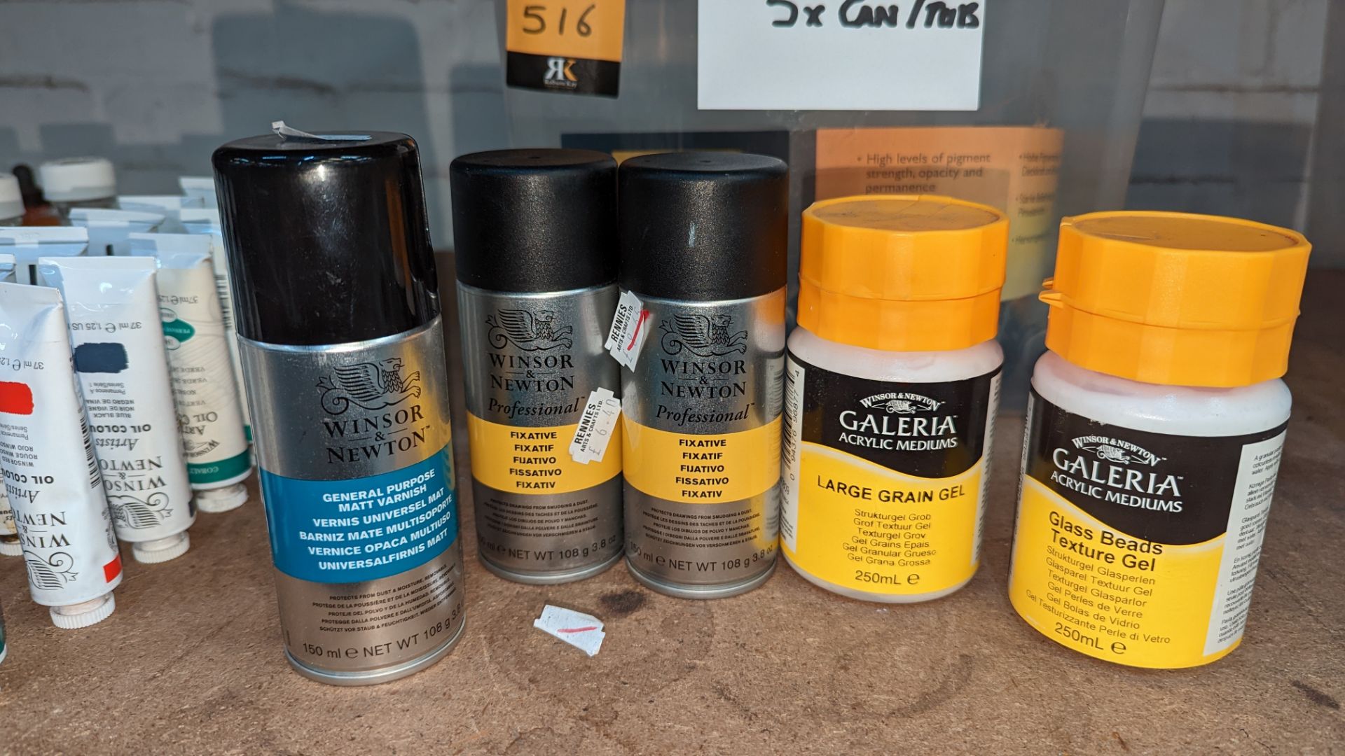 Quantity of Winsor & Newton Galeria acrylic paint & similar comprising 39 tubes & 5 cans - Image 5 of 6