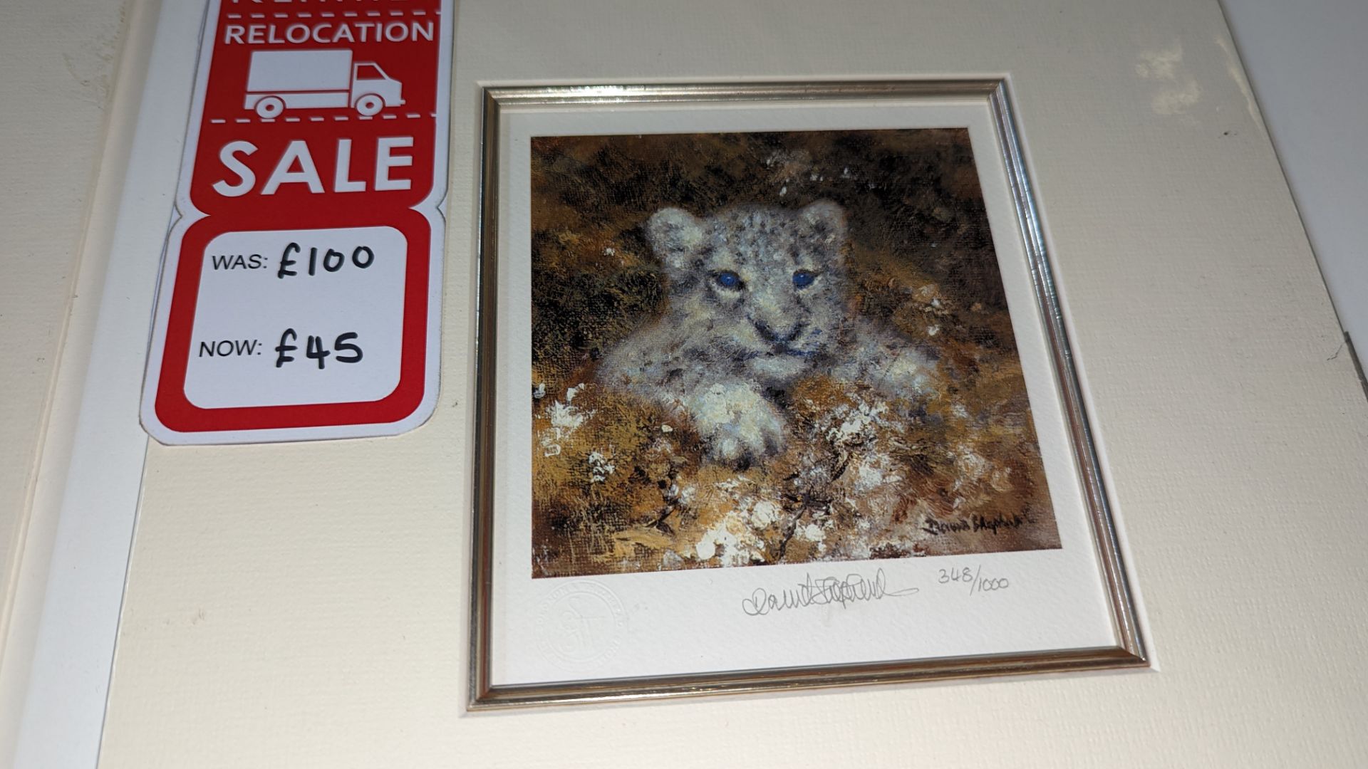 Pair of limited edition prints by David Shepherd OBE FRSA, "Snow Leopard Cub" & "Ocelot Cub", each p - Image 5 of 12