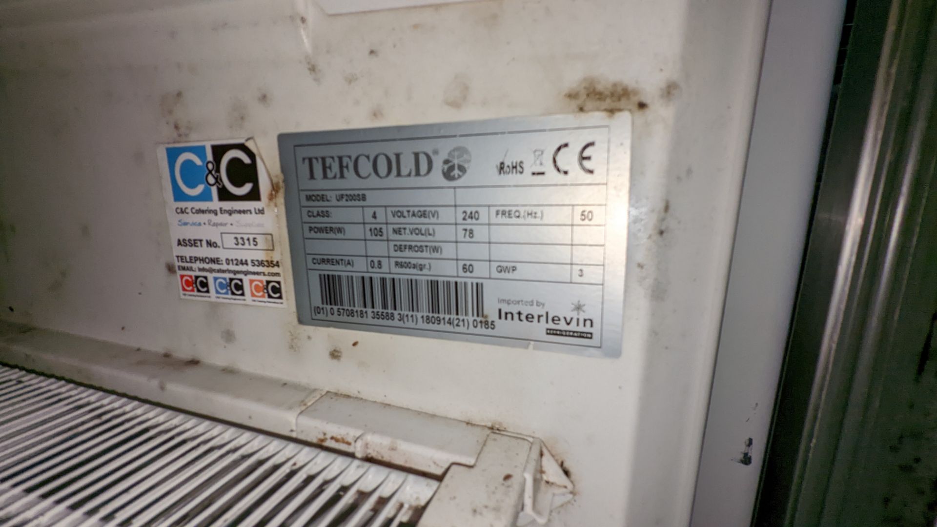 Tefcold stainless steel undercounter freezer - Image 5 of 5