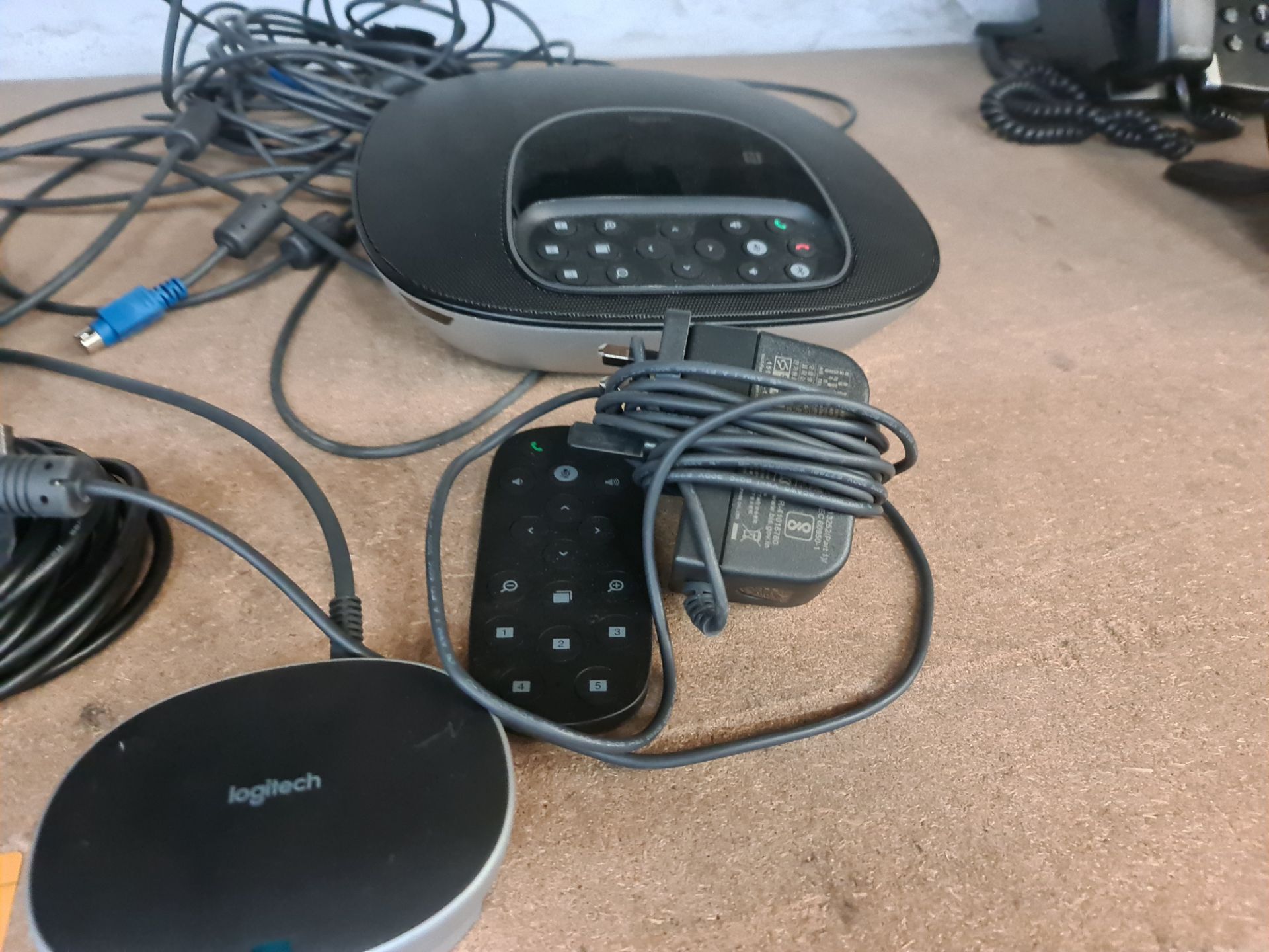 Logitech video conferencing system comprising base station, camera, remote control, powerpack & what - Image 4 of 6