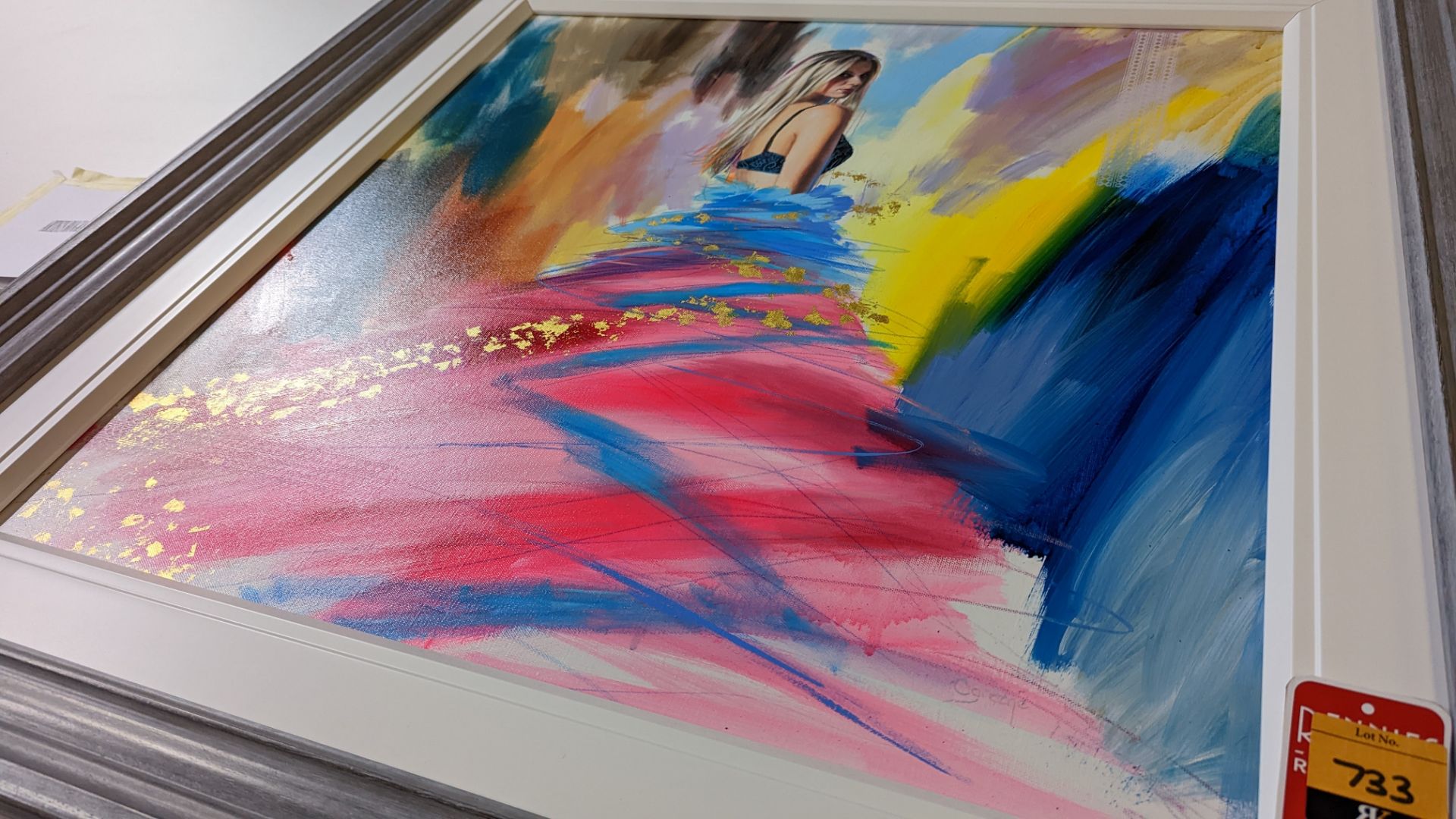 Framed modern/contemporary painting of a lady by C Green. Originally priced at £1,195. Dimensions in - Image 8 of 18