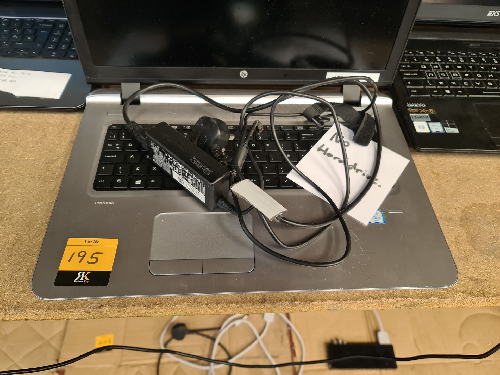 HP Intel Core i7notebook computer including powerpack/charger - no hard drive - Image 3 of 3