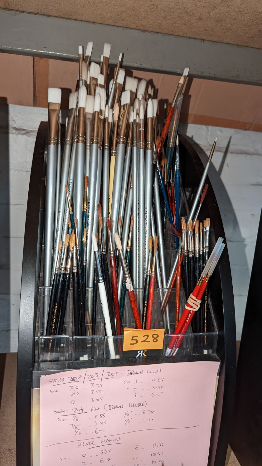 Quantity of paintbrushes comprising stand & contents - Image 2 of 7