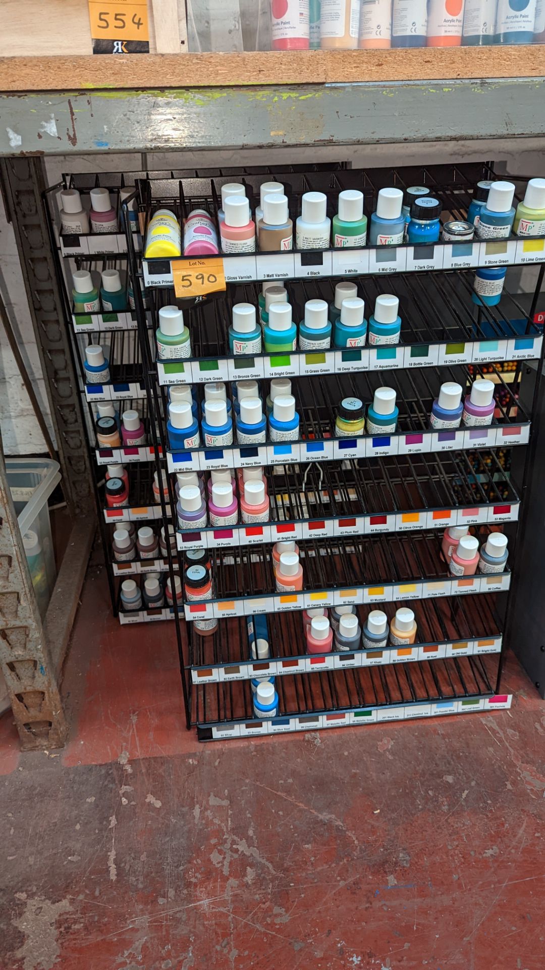 2 stands & their contents comprising a large quantity of miniature paints - Image 2 of 9