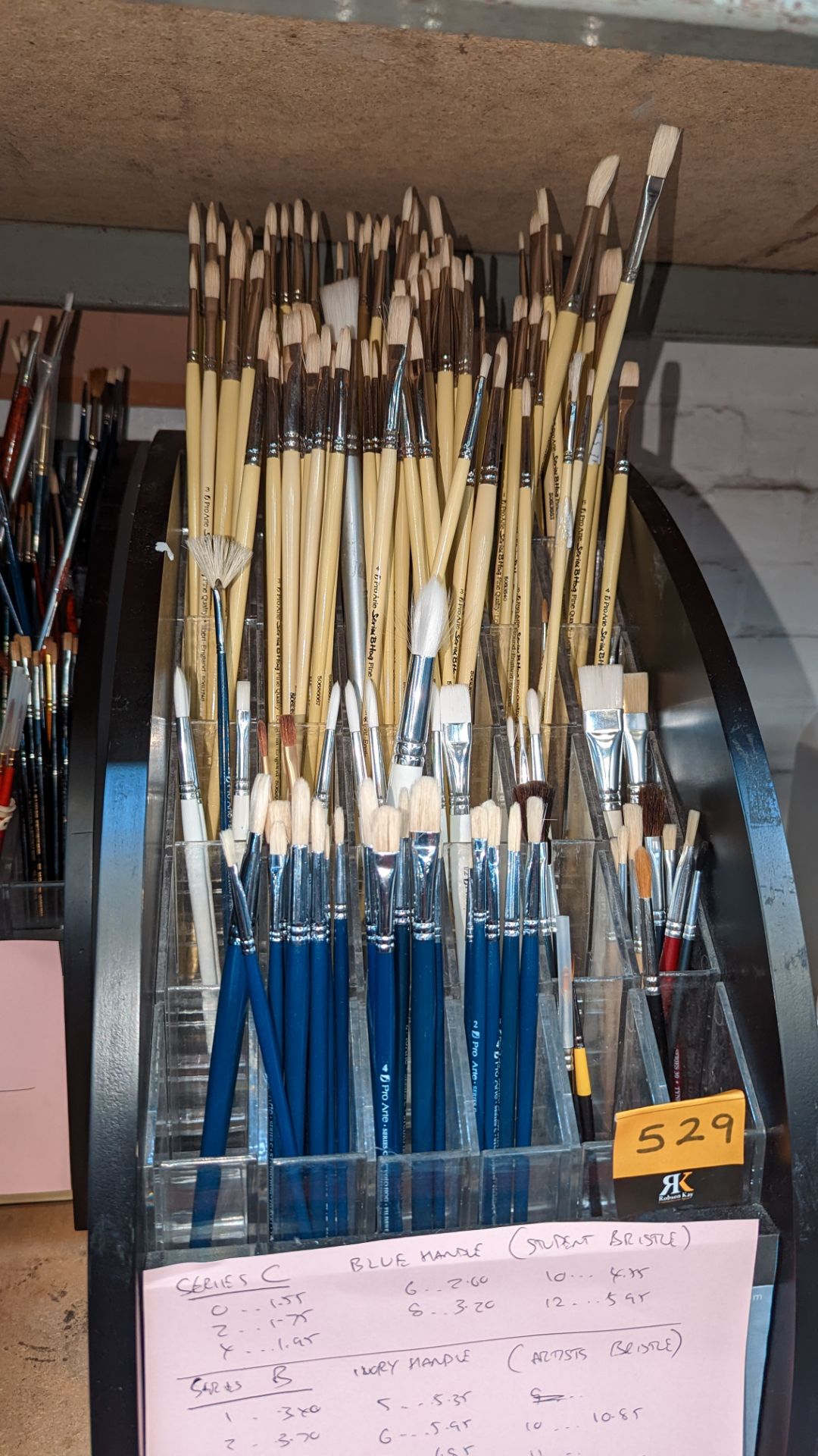 Quantity of paintbrushes comprising stand & contents - Image 2 of 6