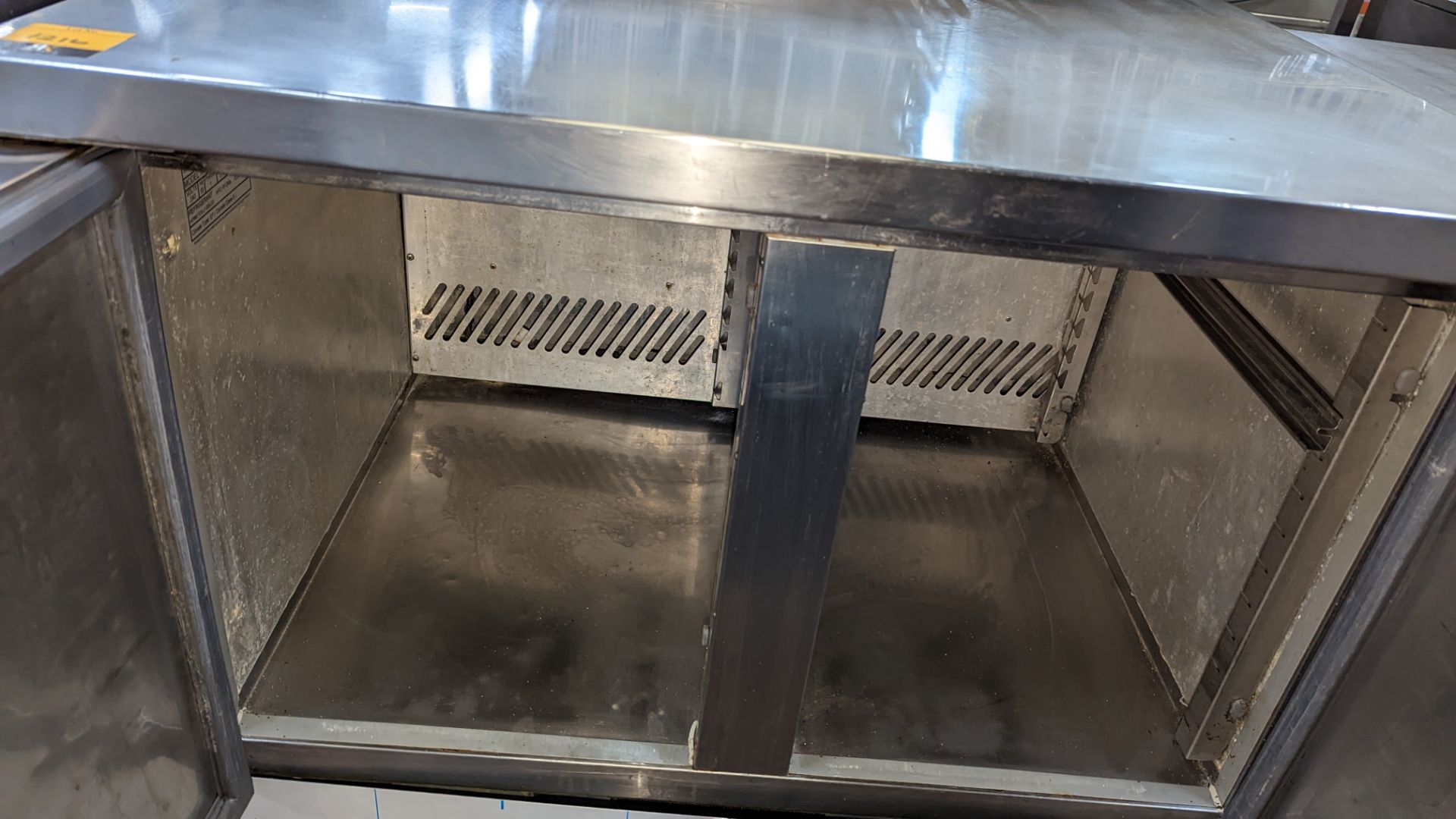 Stainless steel twin door refrigerated prep cabinet - Image 4 of 5