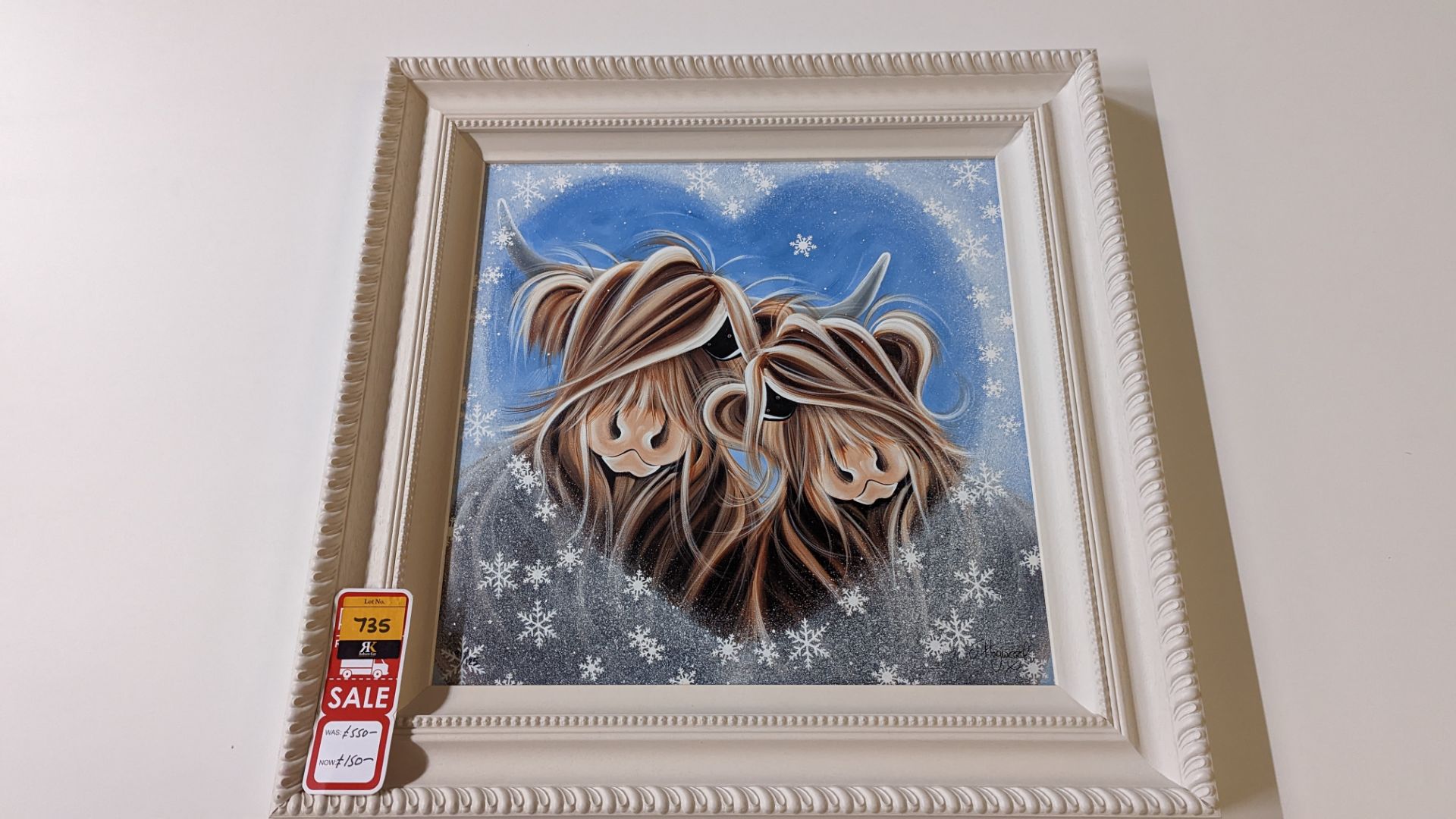 Framed print by Jennifer Hogwood, titled "Baby It's Cold Outside", edition no. 91/125. Framed. Max.