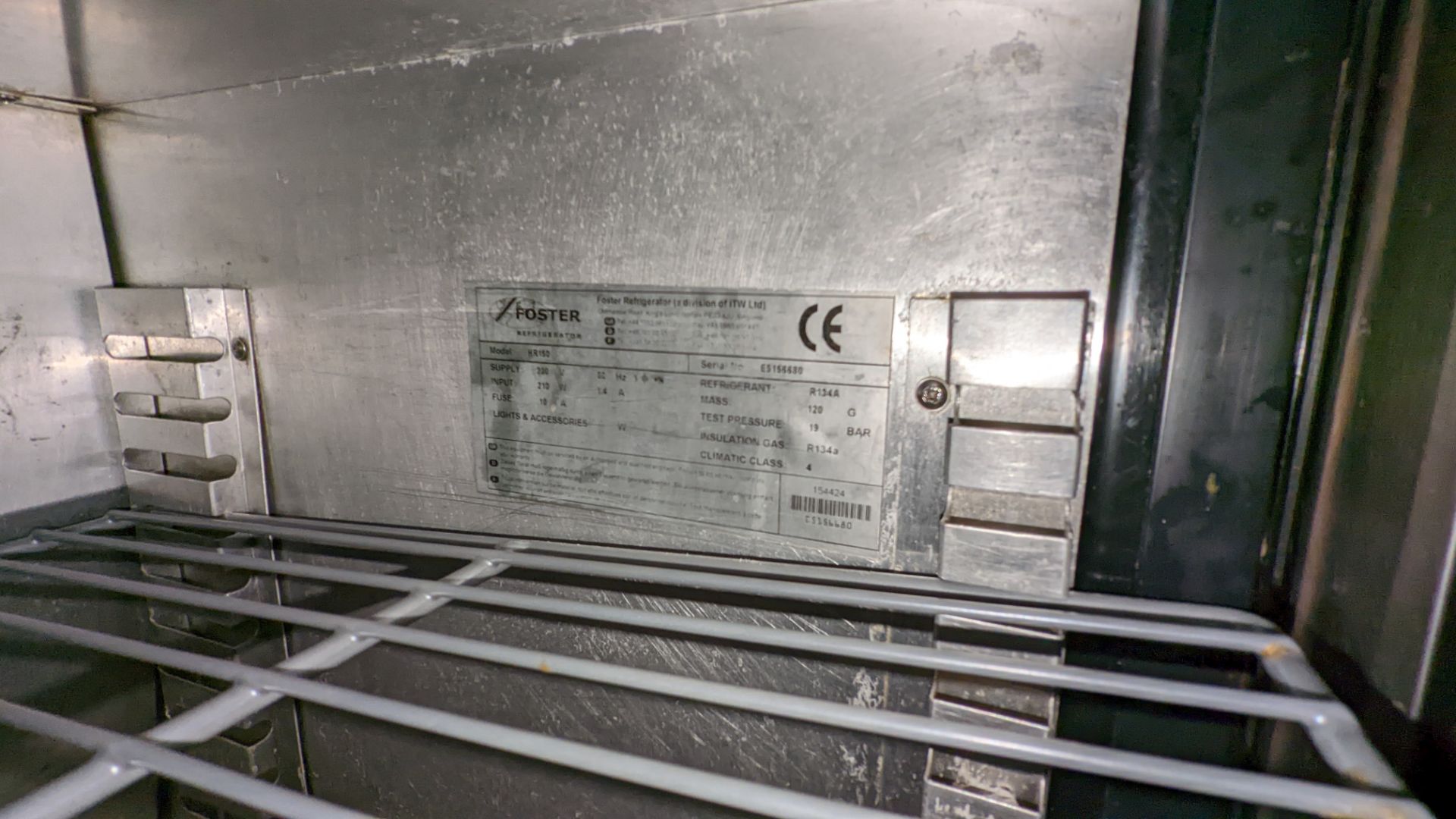 Foster stainless steel undercounter fridge - Image 5 of 5