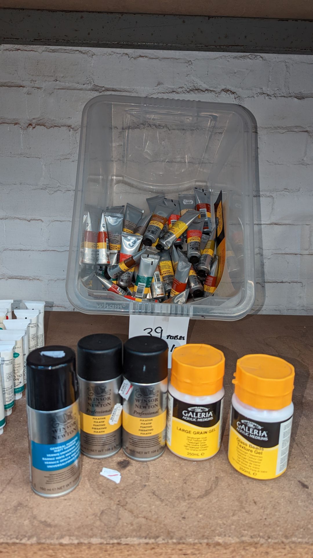 Quantity of Winsor & Newton Galeria acrylic paint & similar comprising 39 tubes & 5 cans - Image 2 of 6