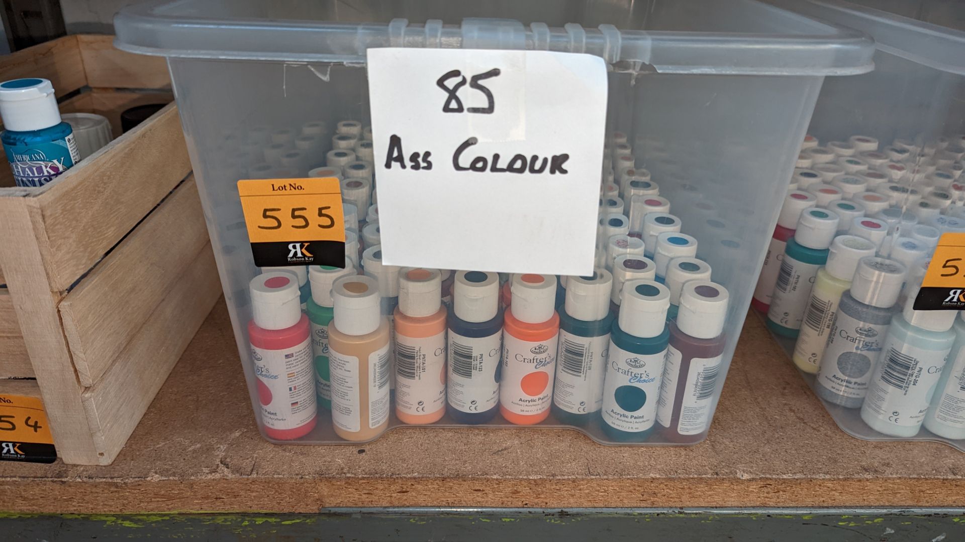 85 bottles of Crafter's Choice acrylic paint in assorted colours - 59ml bottles - Image 2 of 6