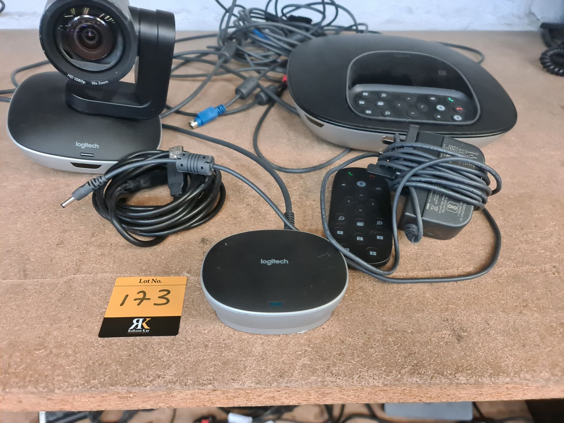 Logitech video conferencing system comprising base station, camera, remote control, powerpack & what - Image 2 of 6