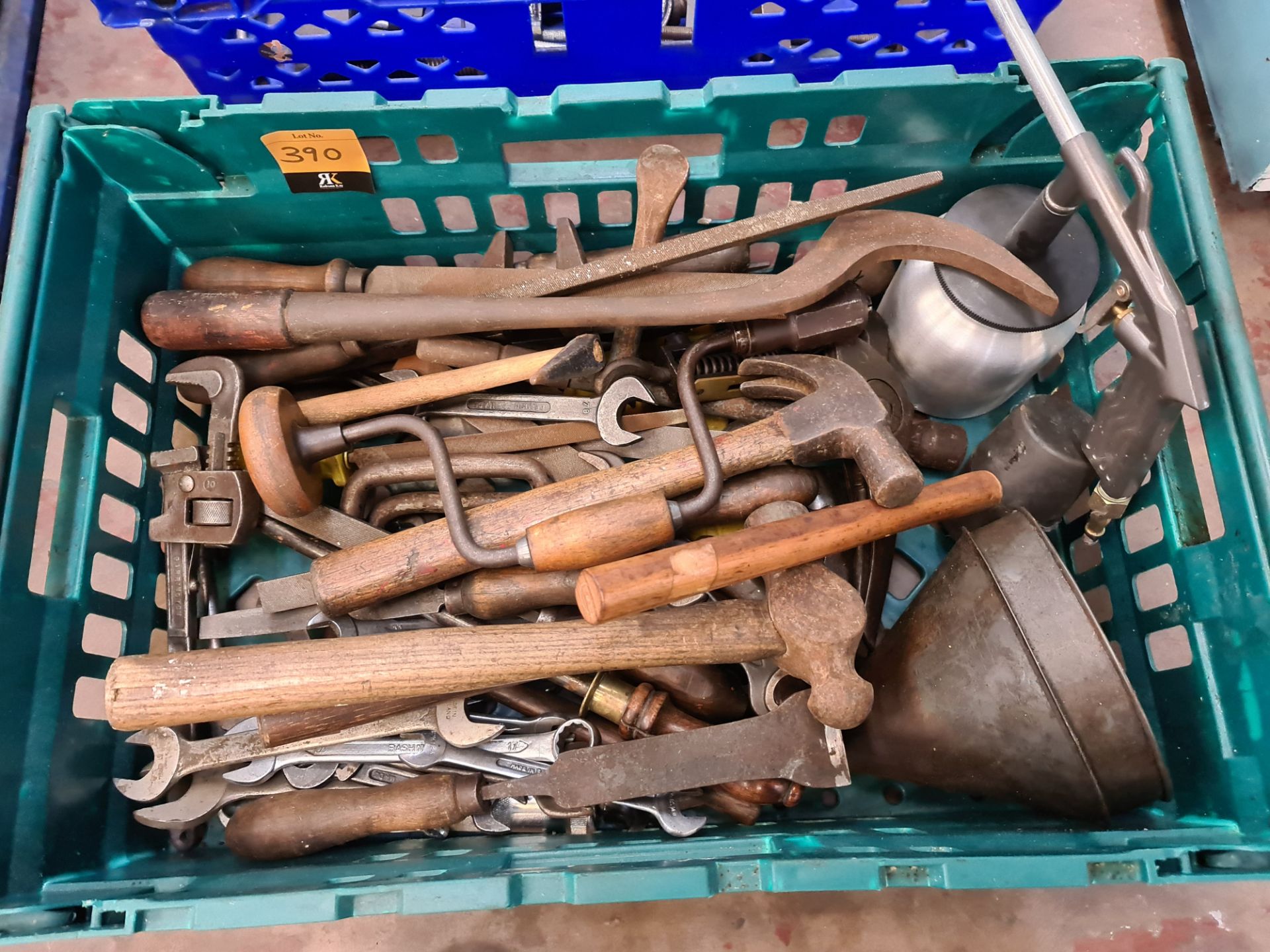 Contents of a crate of hand tools - crate excluded