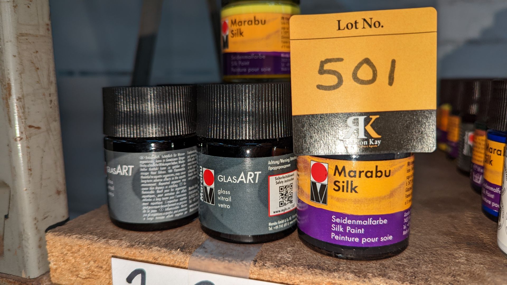 22 off 50ml pots of Marabu assorted paints - Silk, Glasart, Textil, etc. - Image 2 of 4