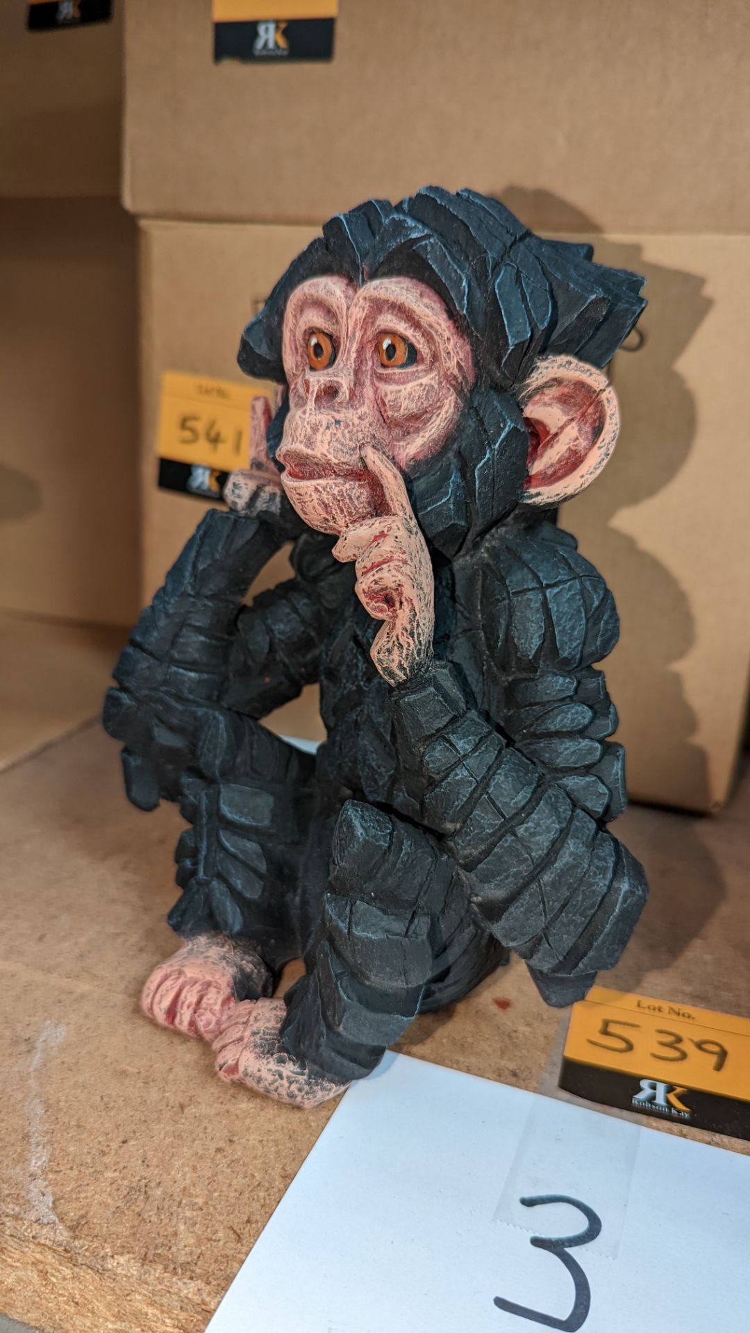 Edge Sculpture by Matt Buckley - Baby Chimpanzee bust (Hear no Evil), product code ED41, RRP £120 - Image 6 of 6