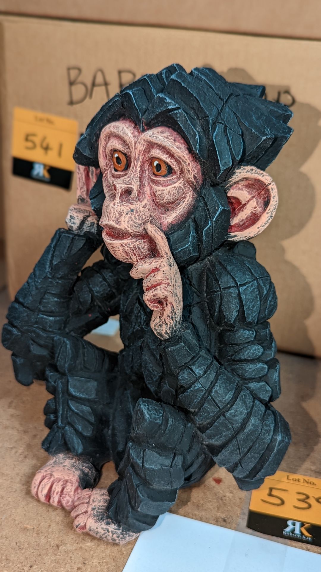 Edge Sculpture by Matt Buckley - Baby Chimpanzee bust (Hear no Evil), product code ED41, RRP £120 - Image 2 of 6