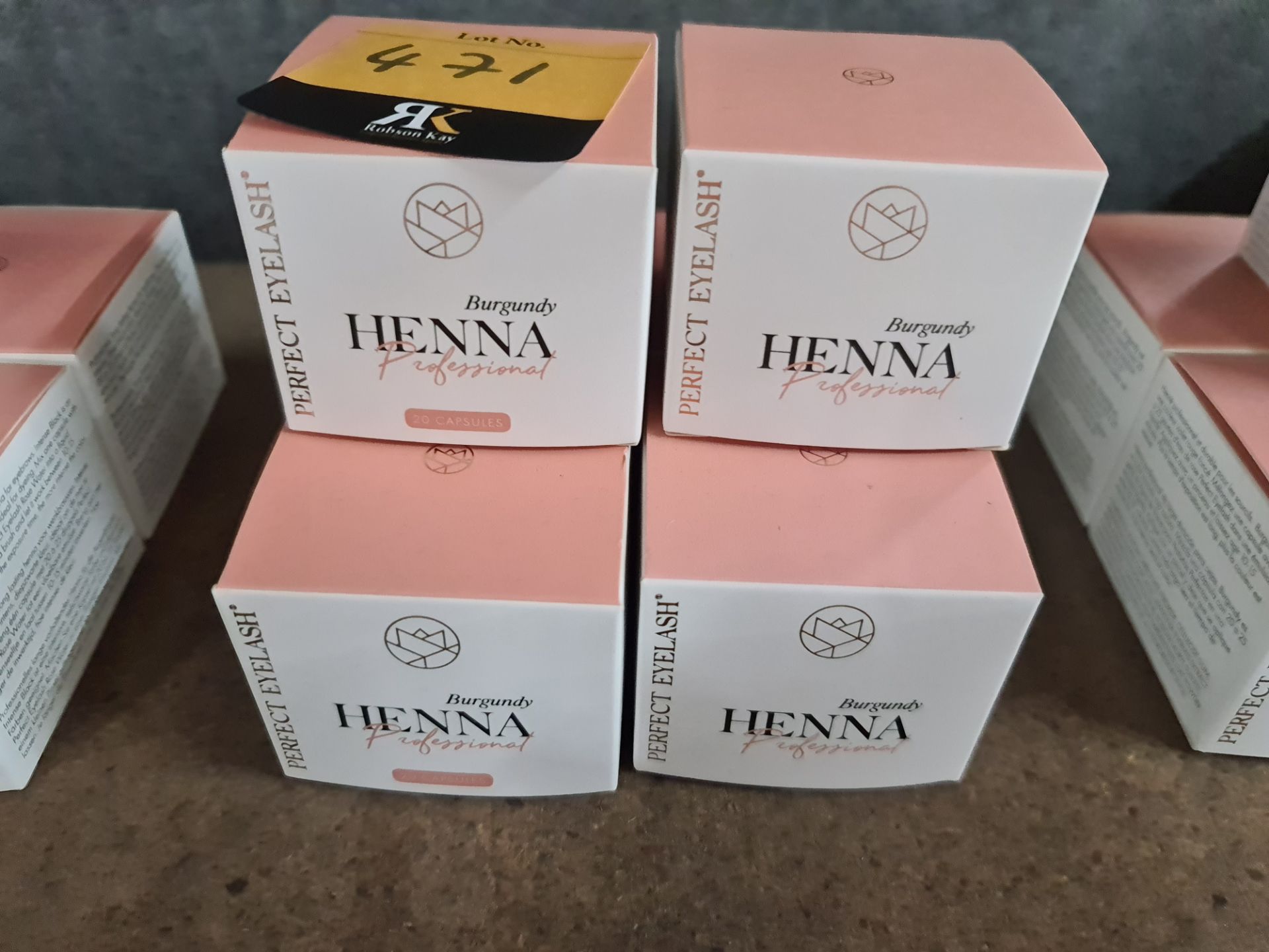 6 pots of Perfect Eyelash henna professional - burgundy