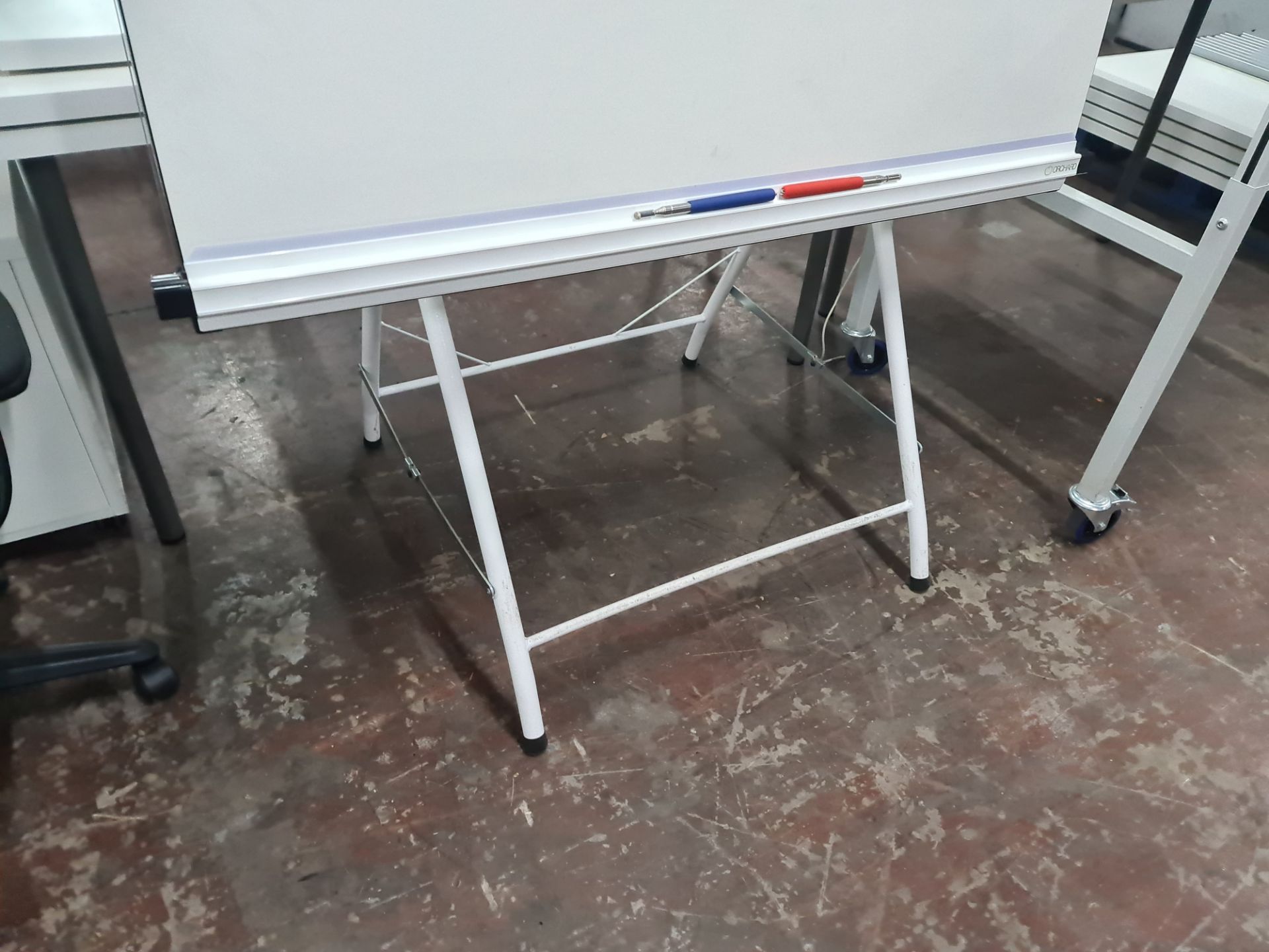 Orchard floor standing drawing board with multiple mechanisms on the rear, including 2 off extending - Image 2 of 6