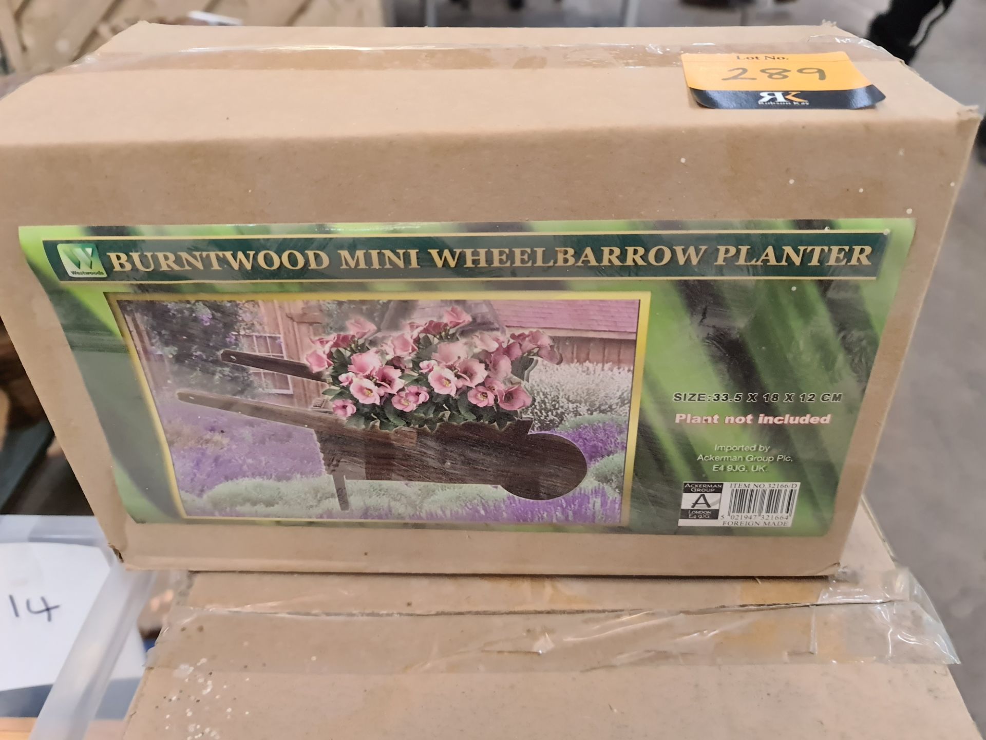 5 off Burntwood mini wheelbarrow planters