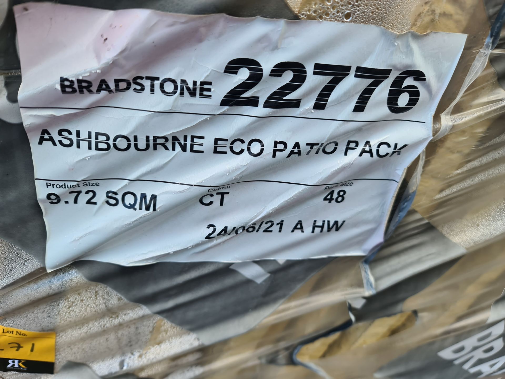 Bradstone Ashbourne Eco Patio pack of tiles measuring 9.72 square metres in total. This lot include - Image 3 of 3