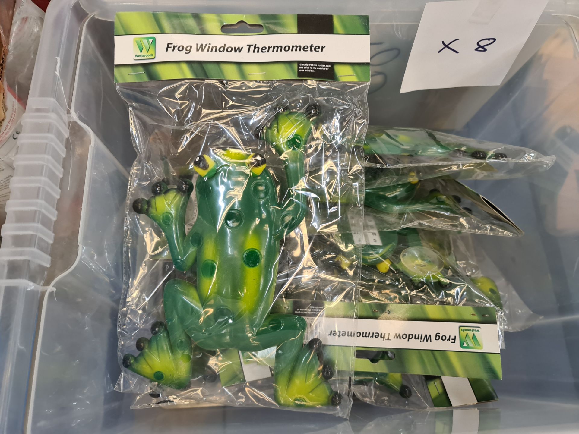 8 off frog window thermometers - crate excluded - Image 2 of 3