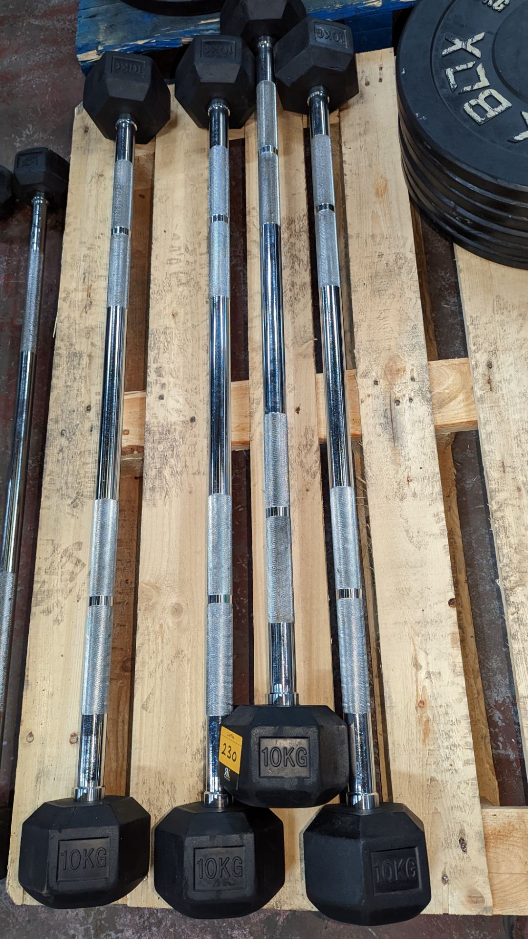 4 off 10kg barbells - Image 2 of 5