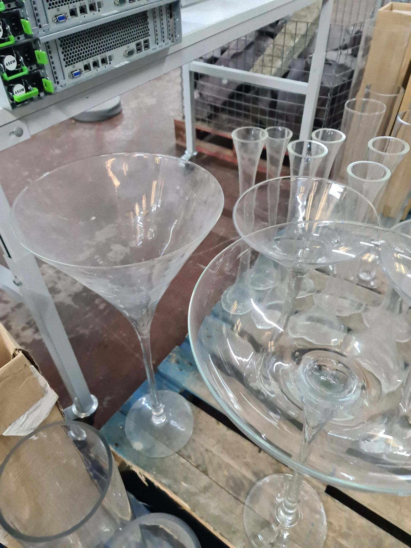 6 off large glass table decorations, typically 77 cms tall - Image 3 of 4