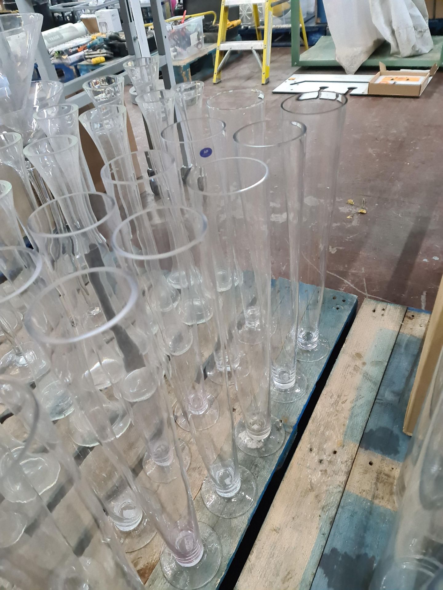 12 off glass vases, approximately 60 cms tall - Image 3 of 3