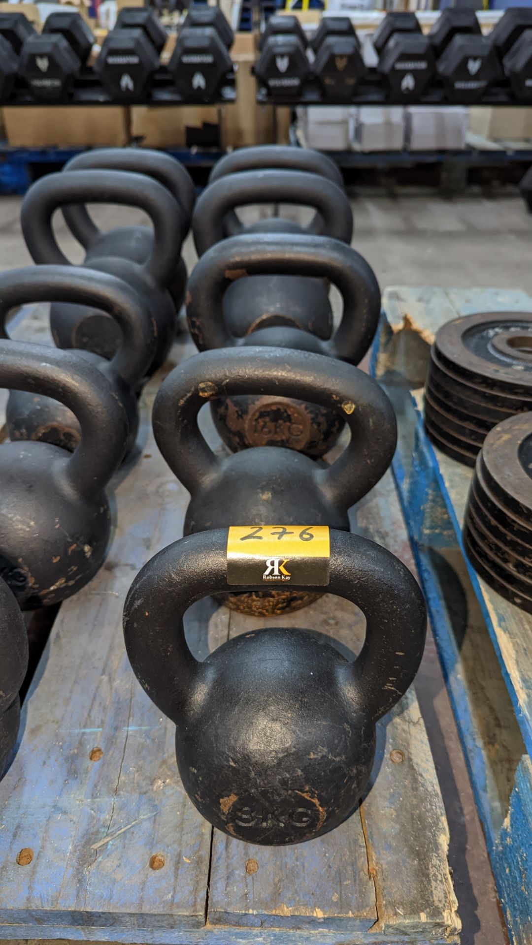 5 off kettlebells - 1 x 8kg, 1 x 12kg, 1 x 16kg, 1 x 20kg and 1 x 24kg - Image 2 of 8