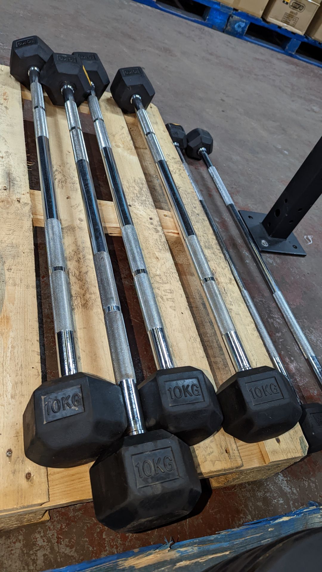 4 off 10kg barbells - Image 4 of 5