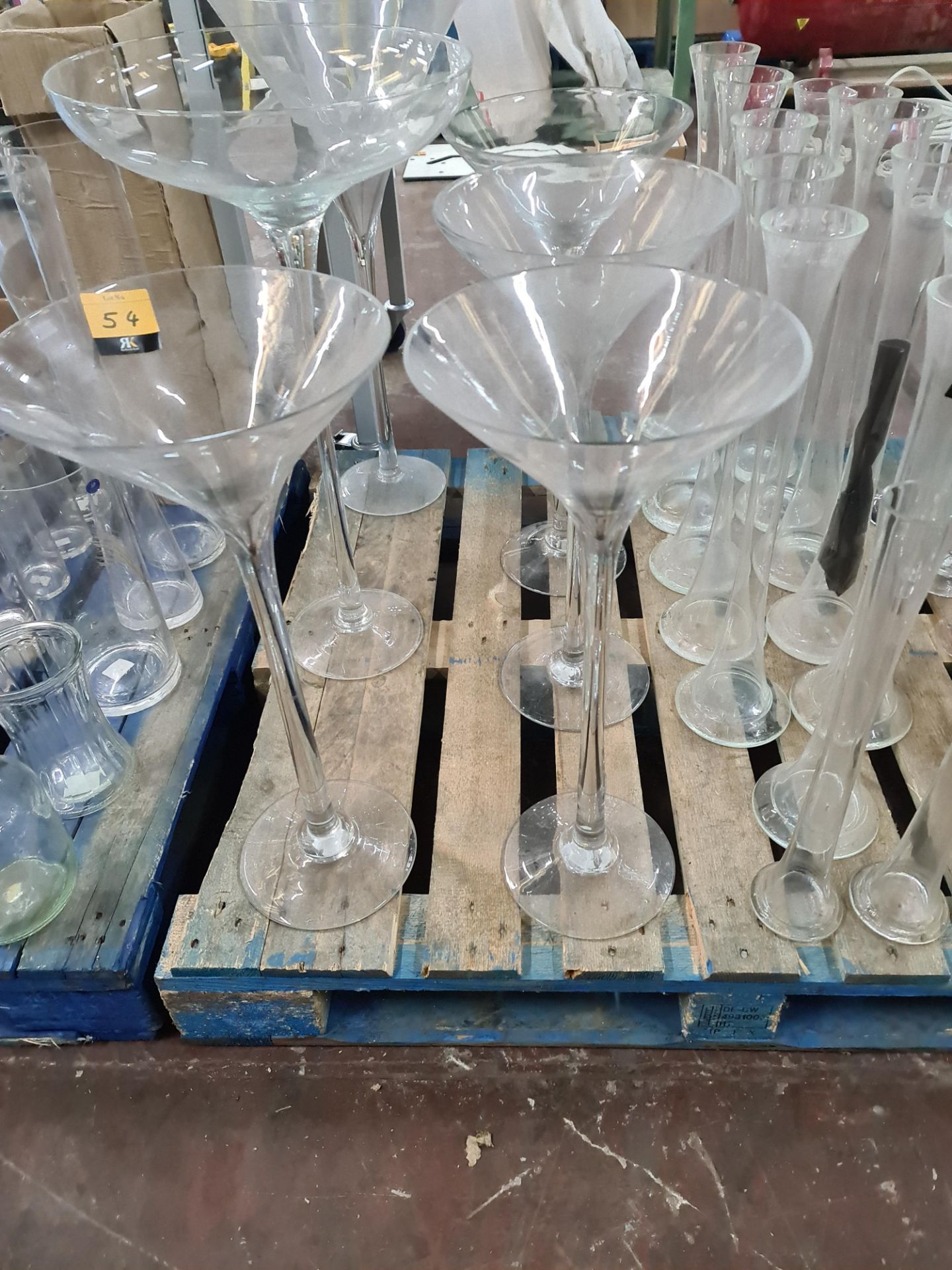 6 off large glass table decorations, typically 77 cms tall - Image 2 of 4