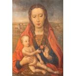 Flemish school, follower of Hans Memling (1430-1494): Madonna and Child, oil on panel, 19th C.