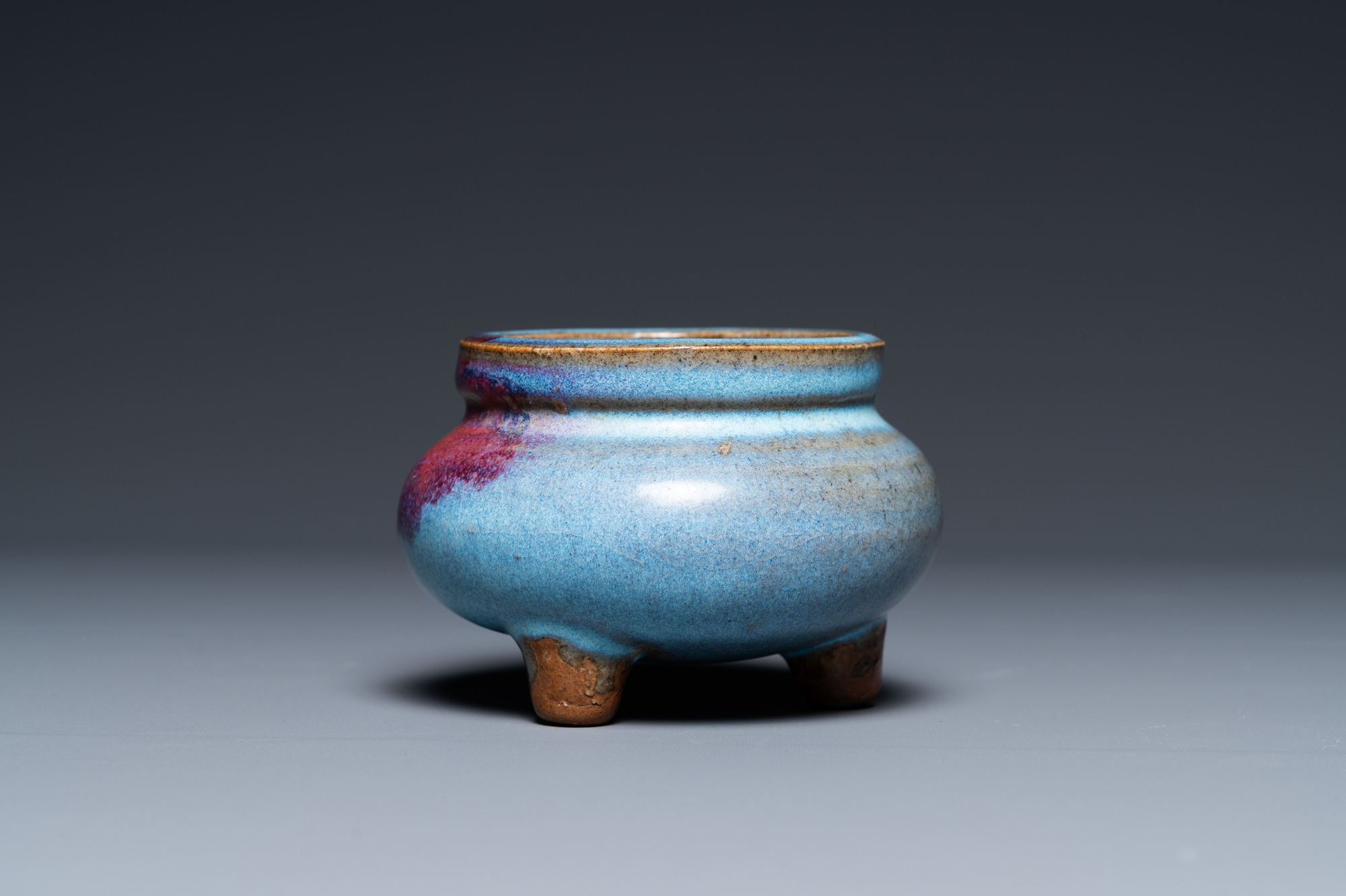 A Chinese tripod junyao censer, probably Song - Image 3 of 7