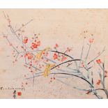 Fang Junbi (1898-1986): ÔBlossoming branches', ink and colour on paper
