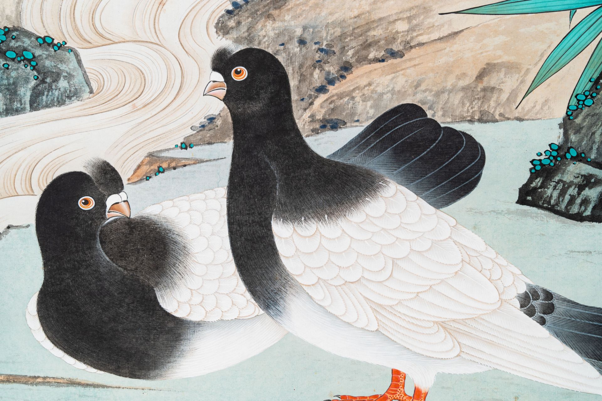 Sun Yunsheng (1918-2000): ÔPeace dovesÕ, ink and colour on paper - Image 11 of 21