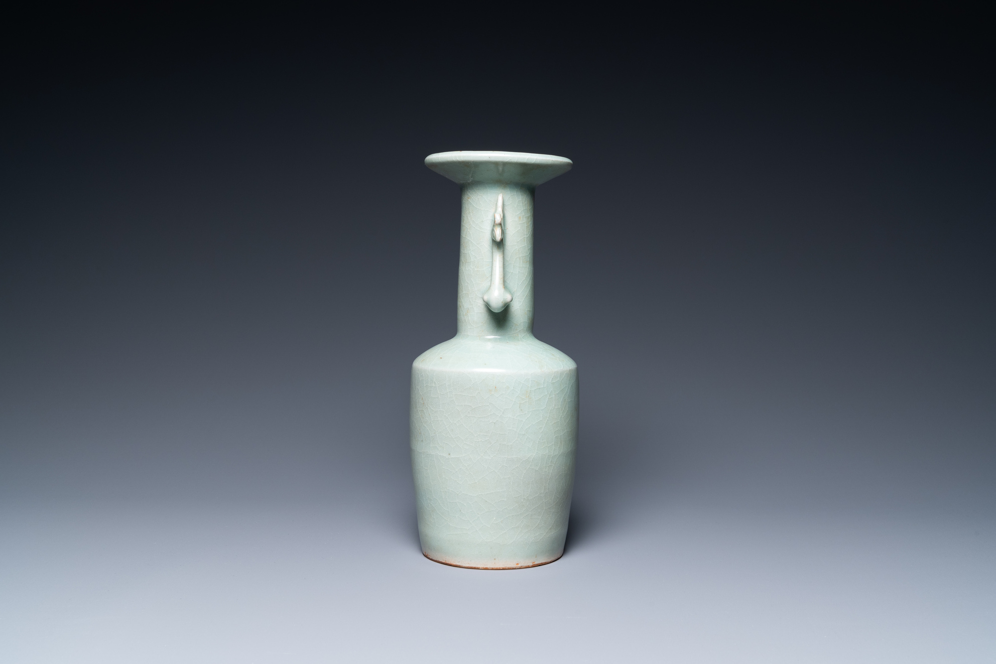 A Chinese Longquan celadon 'kinuta' vase, Southern Song - Image 2 of 6