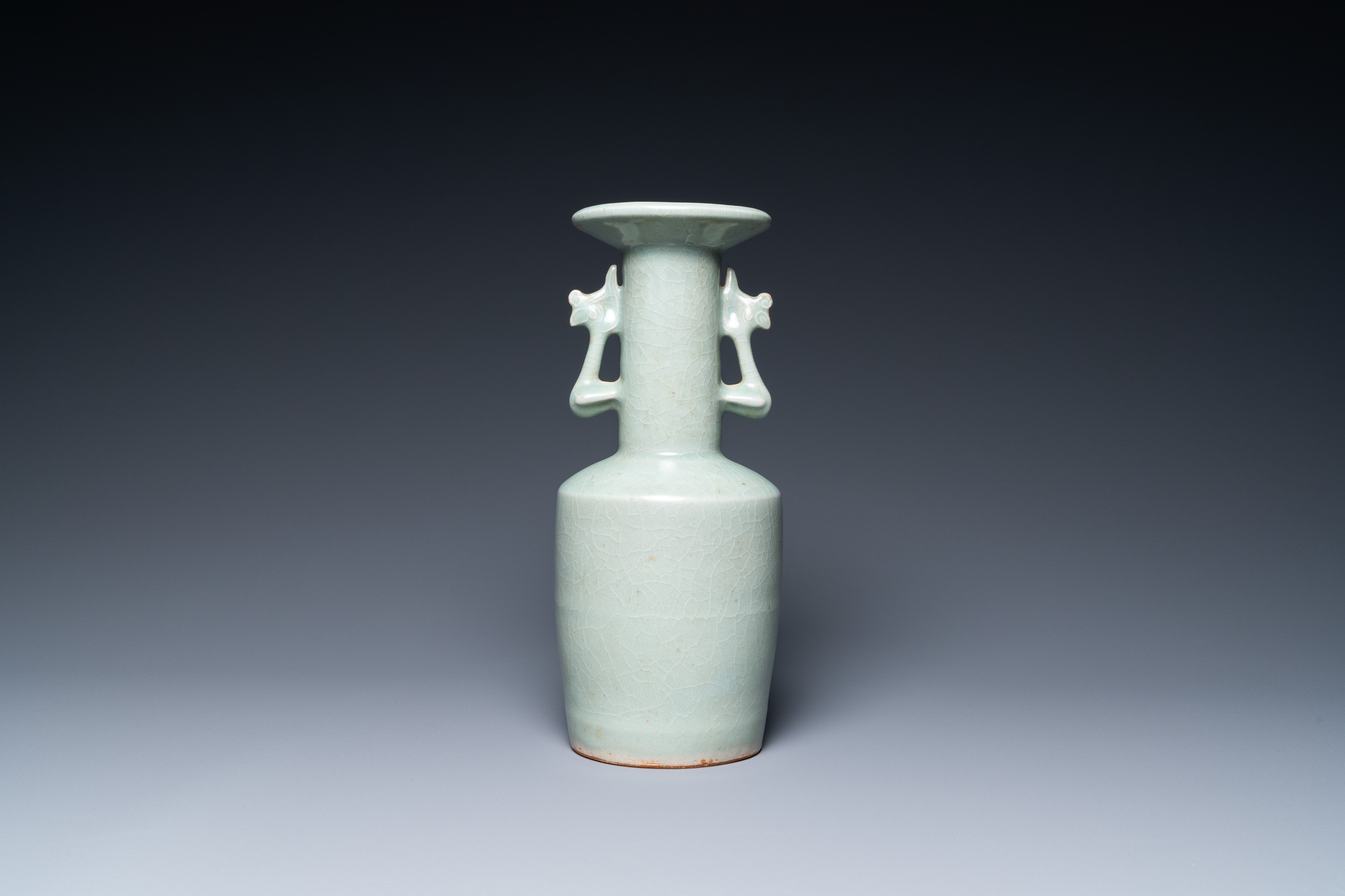A Chinese Longquan celadon 'kinuta' vase, Southern Song - Image 3 of 6