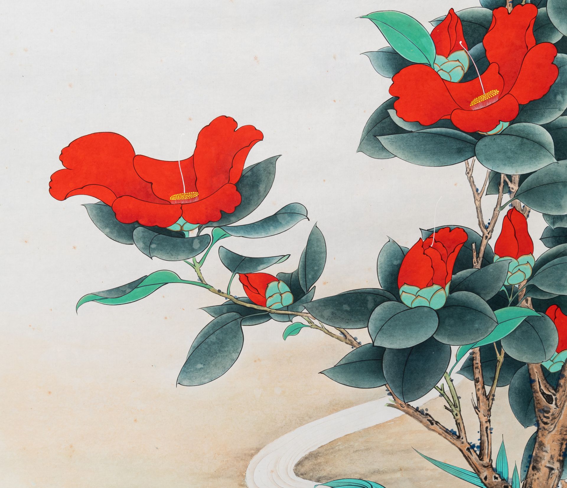 Sun Yunsheng (1918-2000): ÔPeace dovesÕ, ink and colour on paper - Image 6 of 21