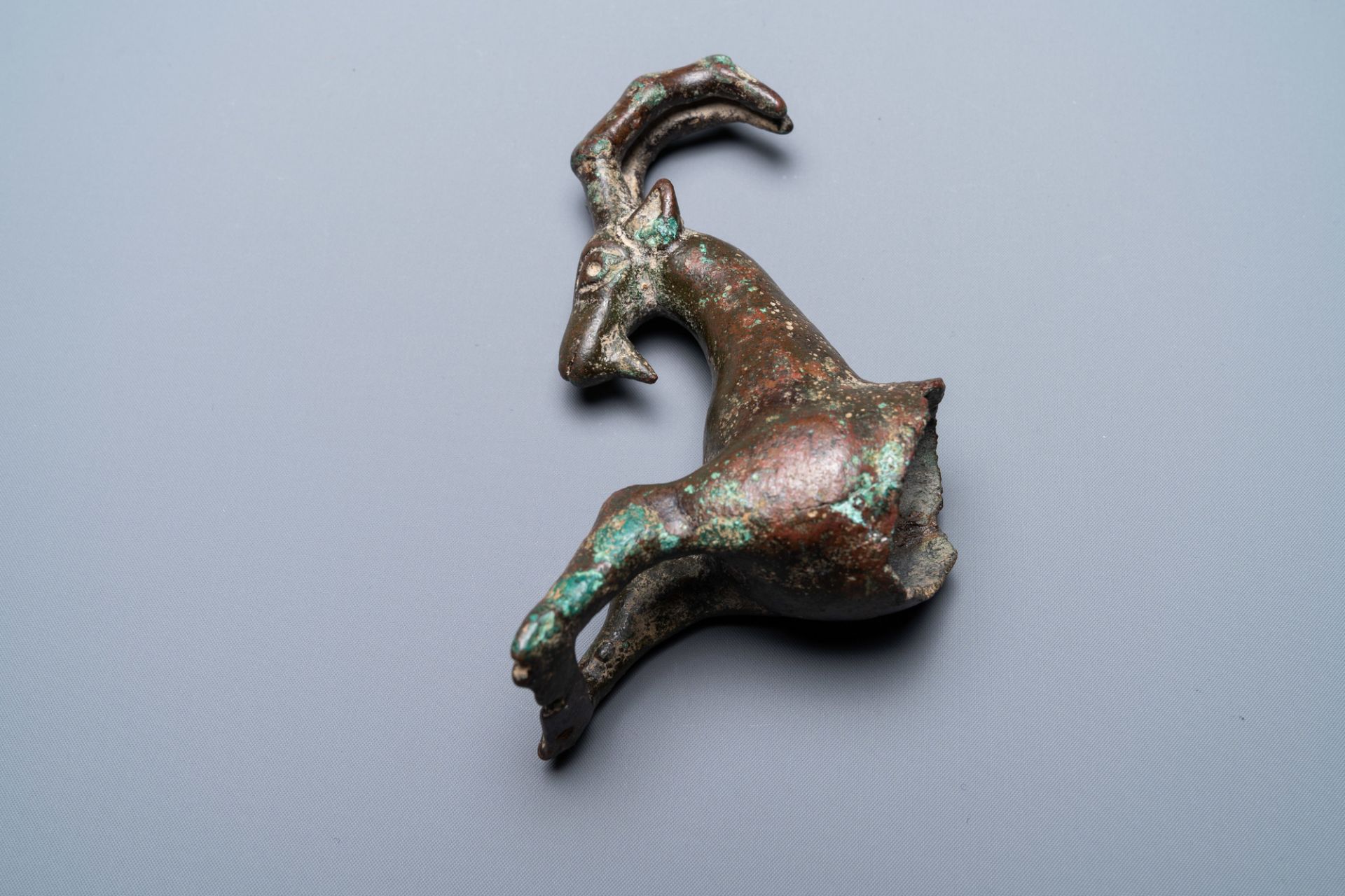 A Luristan bronze fragment of a ram, Iran, 1st millenium BC - Image 8 of 8