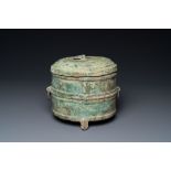 A Vietnamese bronze wine warming bowl and cover, Han-Viet, 1st C. BC/3rd C.