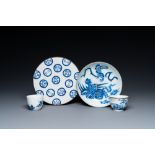 Four Chinese 'Bleu de Hue' porcelain wares for the Vietnamese market, 19th C.