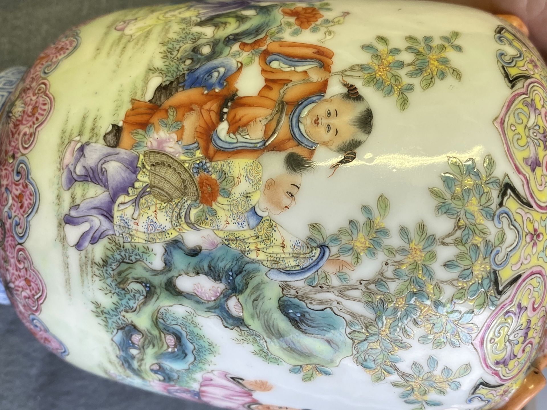 A Chinese famille rose 'playing boys' vase, Qianlong mark, Republic - Image 10 of 12