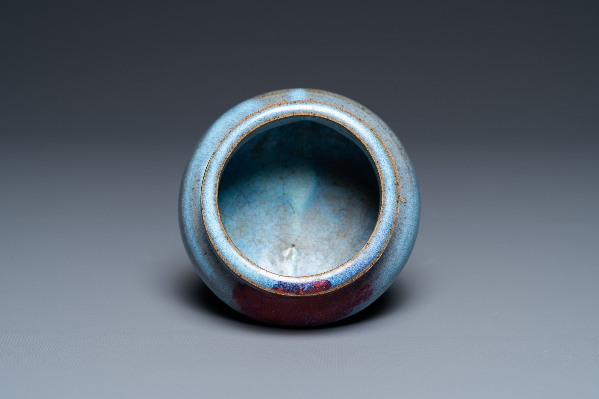 A Chinese tripod junyao censer, probably Song - Image 6 of 7