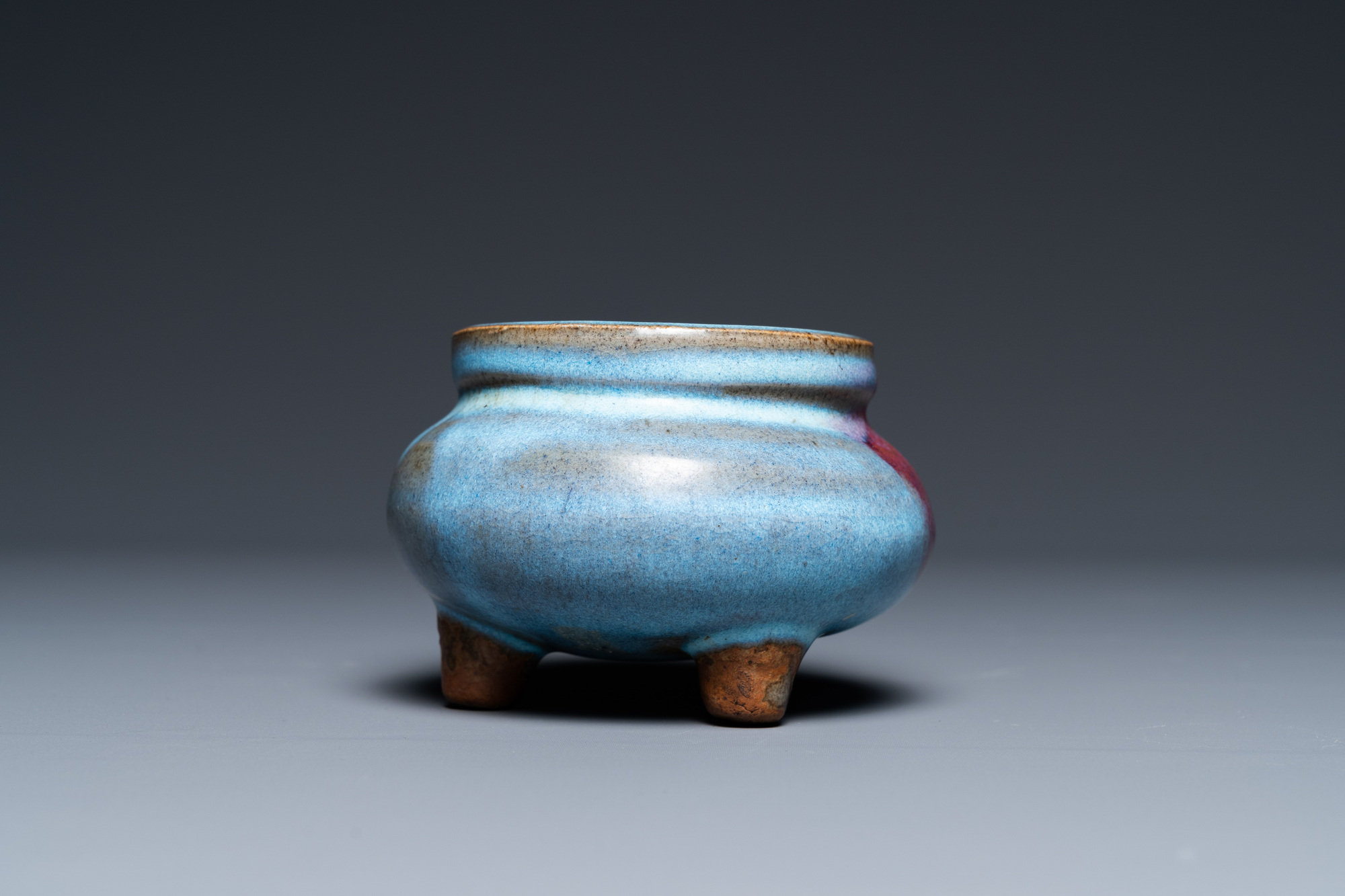 A Chinese tripod junyao censer, probably Song - Image 5 of 7