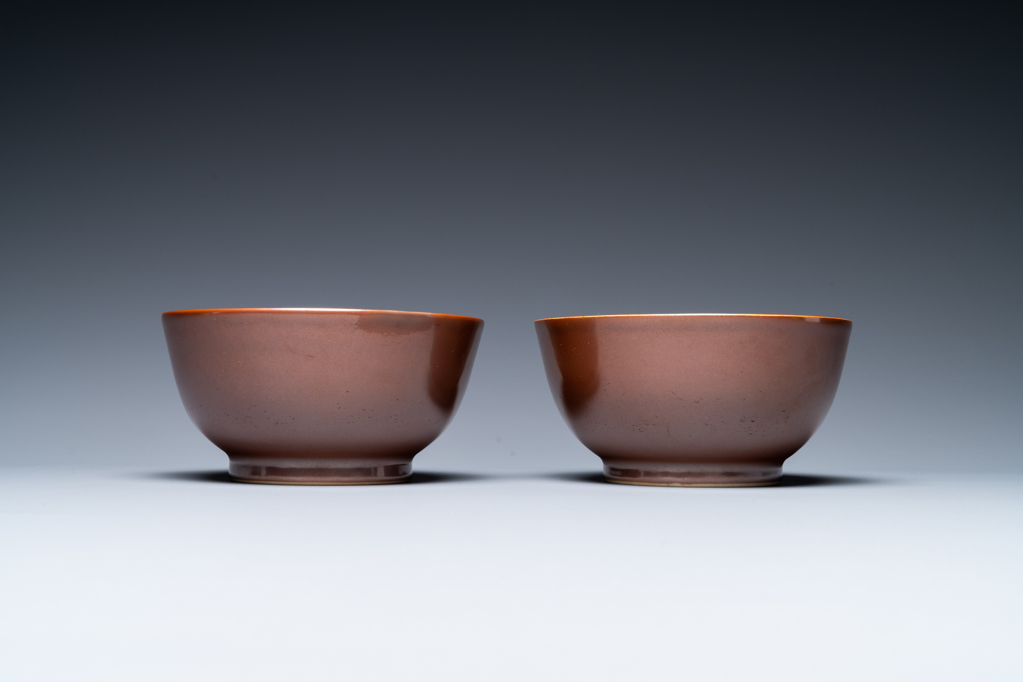 A pair of Chinese cafe au lait-glazed bowls, Qianlong mark and of the period - Image 4 of 7