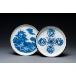 Two Chinese 'Bleu de Hue' plates for the Vietnamese market, 19/20th C.