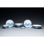 Seven Chinese 'Bleu de Hue' porcelain wares for the Vietnamese market, 19th C.