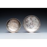 Two Roman or Byzantine silver-plated dishes, 4/9th C.