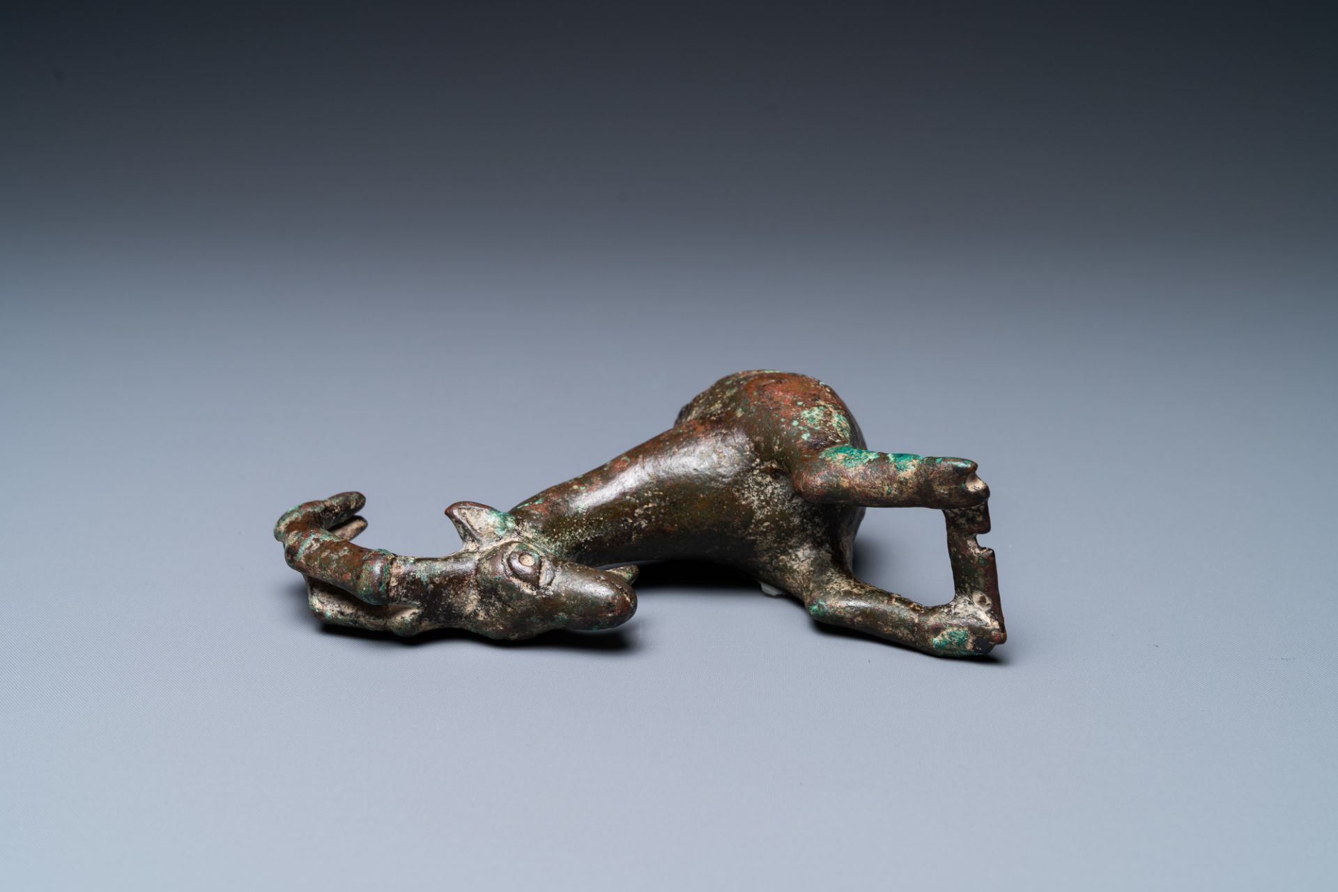 A Luristan bronze fragment of a ram, Iran, 1st millenium BC - Image 2 of 8