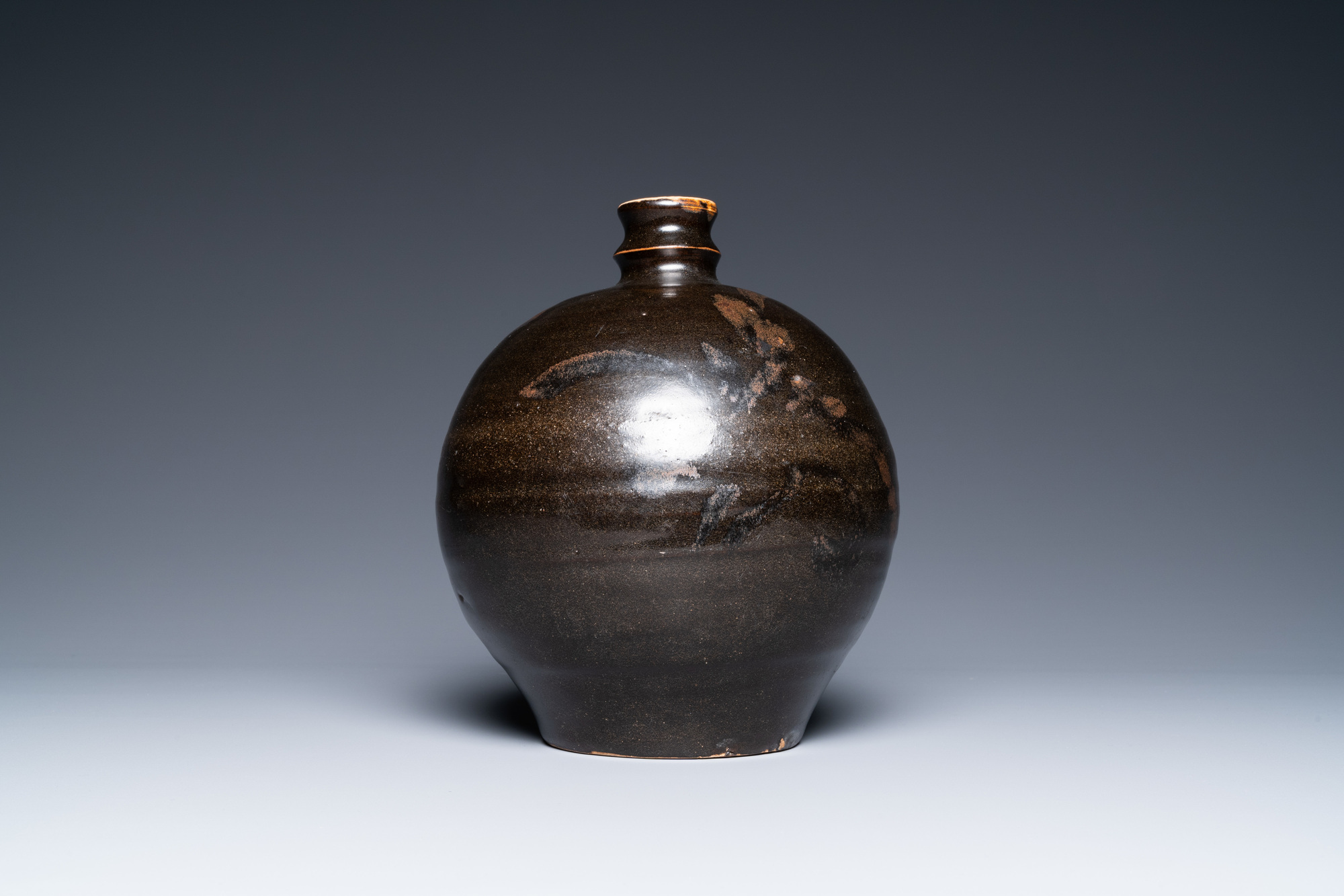 A Chinese black-brown-glazed russet-splashed jar, Henan kilns, Song - Image 3 of 6