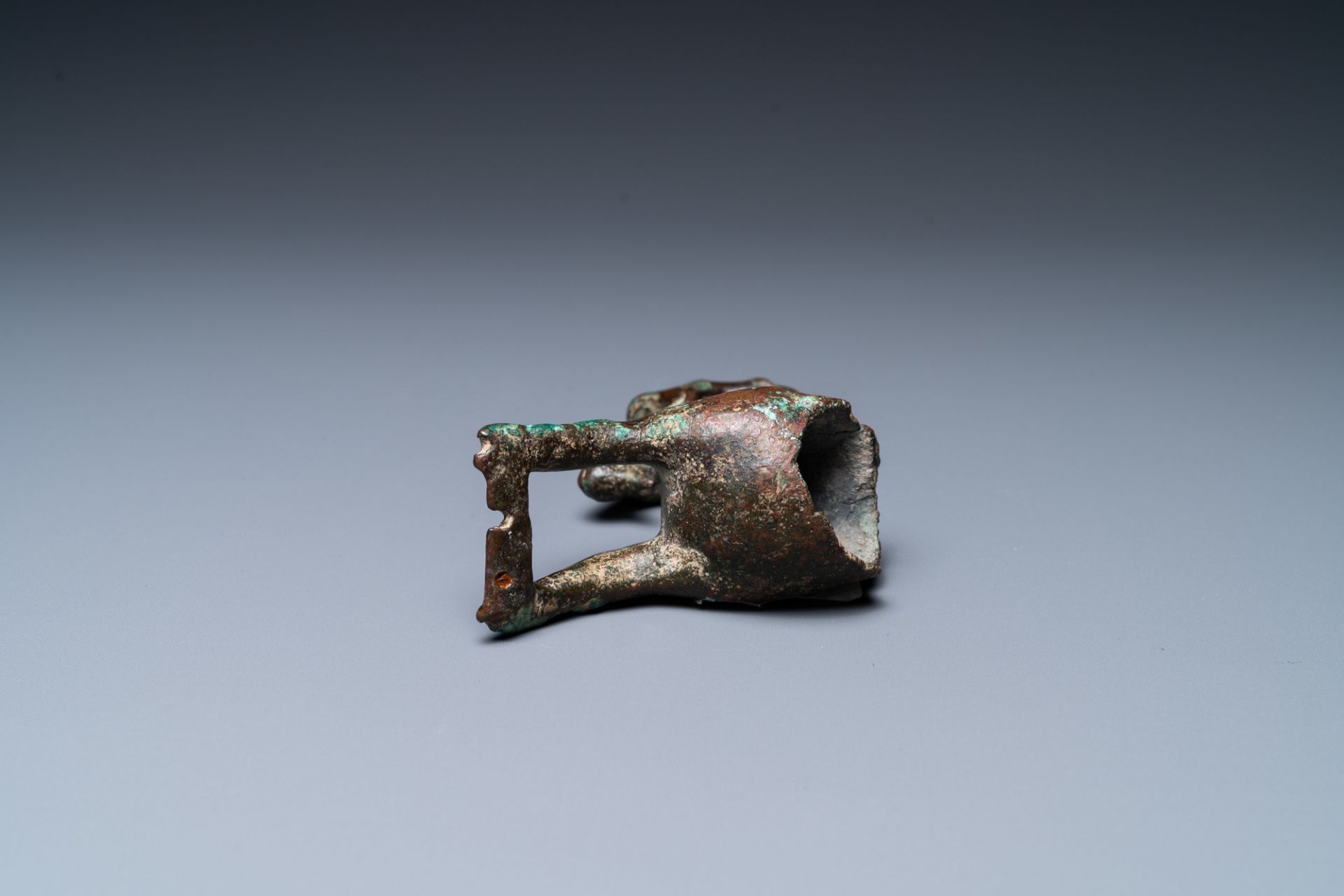 A Luristan bronze fragment of a ram, Iran, 1st millenium BC - Image 3 of 8